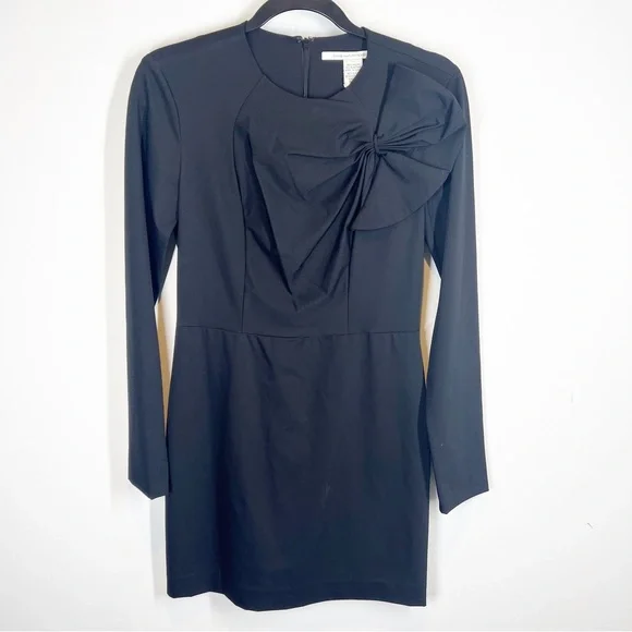 Diane Von Furstenberg DVF Anneli Black Bow Dress - Picture 2 of 10
